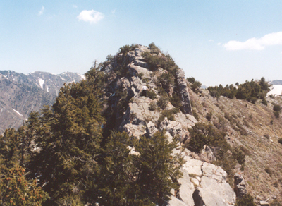 Final rocky summit ridge