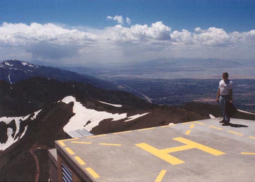 New Helipad on Mt. Ogden summit, view southwest