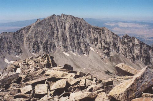 Lone Peak from summit of South Thunder Mountain