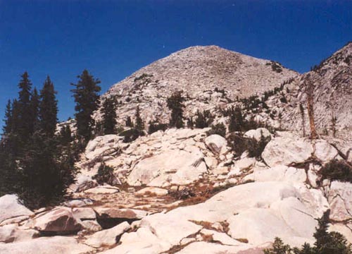 Looking at South Thunder Mountain from above Lake Hardy